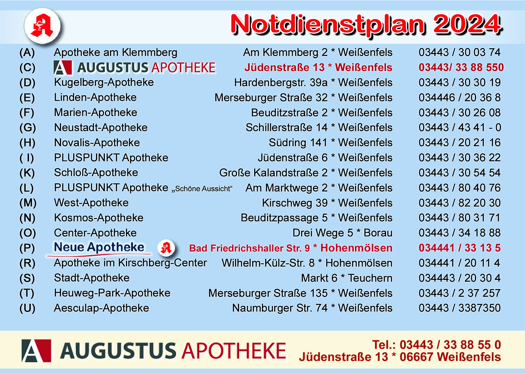 Notdienstplan Teil 1